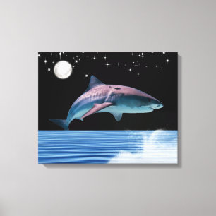 Impressão Em Tela Tubarão-azul