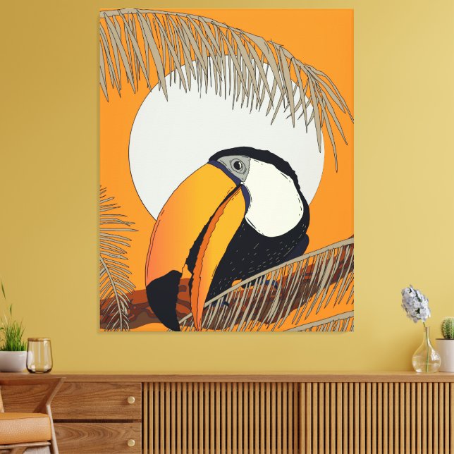 Impressão Em Tela Tucano Vintage (Insitu(Sala de estar))