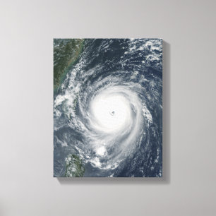 Impressão Em Tela Tufão Longwang que aproxima Formosa
