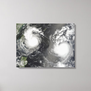 Impressão Em Tela Tufão Saomai e tempestade tropical Bopha