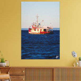 Impressão Em Tela Tug Boat na Baía de Motim #2