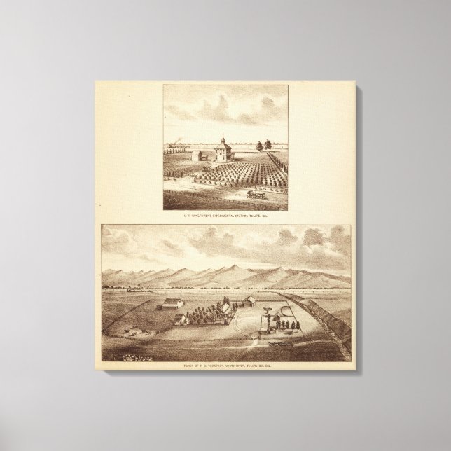Impressão Em Tela Tulare Co ranch, estação (Frente)