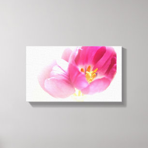 IMPRESSÃO EM TELA TULIPAS COR-DE-ROSA BONITAS