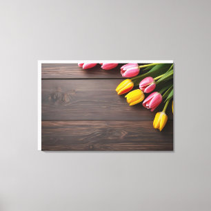 Impressão Em Tela Tulipas de primavera para Dia de os namorados