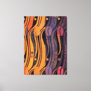 Impressão Em Tela Tulipas Estilizadas Vintage