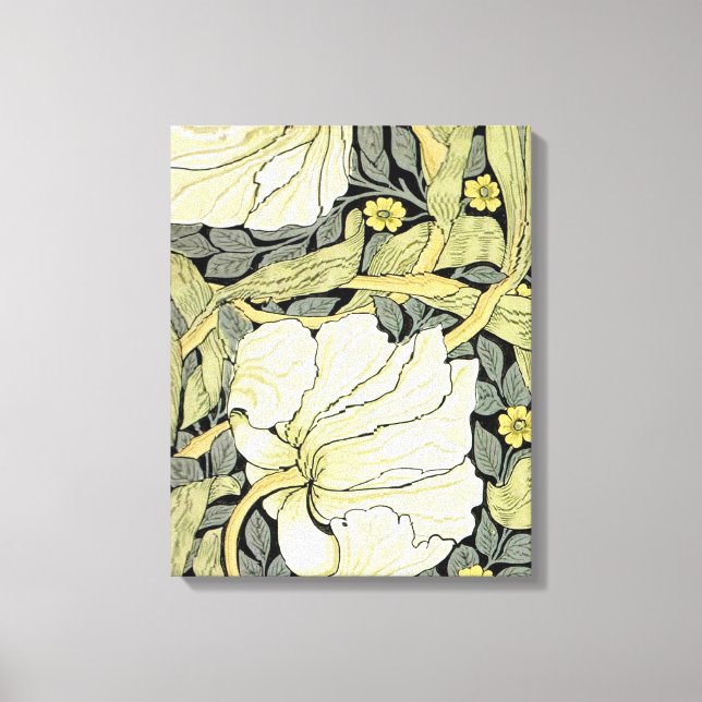Impressão Em Tela Tulipas Pimpernel Arte Botânica William Morris (Frente)