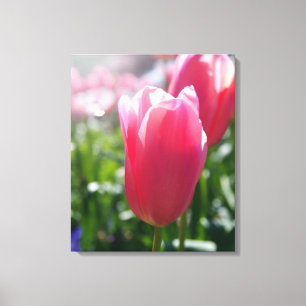 Impressão Em Tela Tulipas rosa