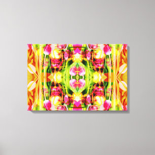Impressão Em Tela TULIPS - Tulipas coloridas da arte fractal -