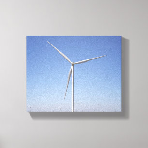 Impressão Em Tela Turbina de Vento em um Campo Rural de Oklahoma 8x1
