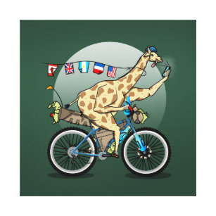 Impressão Em Tela Turnê de bicicleta Giraffe