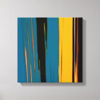 Turquesa Negra E Laranja Ir! Abstrato Art