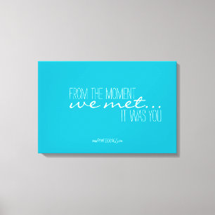 Impressão Em Tela Turquesa positiva do poster do casamento da