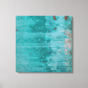 Impressão Em Tela Turquesa Rust ABSTRATO