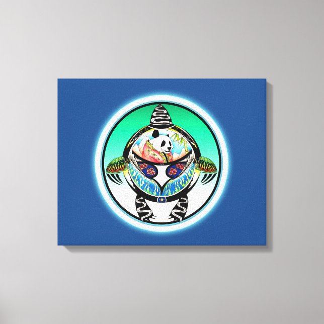 Impressão Em Tela Turtle Panda (Frente)