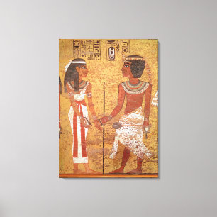 Impressão Em Tela Tutankhamun e sua esposa, Ankhesenamun