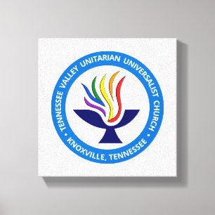 Impressão Em Tela TVUUC - Logotipo Chalice - Círculo Azul Médio