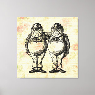Impressão Em Tela Tweedledee e Tweedledum Alice no País das Maravil