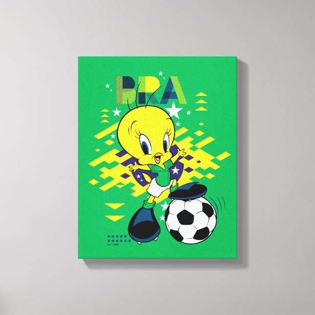 Impressão Em Tela TWEETY™ Team Brazil Soccer Graphic (Frente)