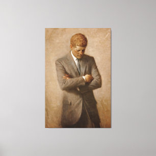 Impressão Em Tela U.S. Presidente John F. Kennedy por Aaron Shikler