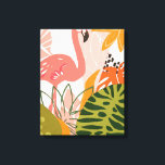 Impressão Em Tela UA Selgle Flamingo II<br><div class="desc">UA Jungle Flamingo II por June Erica Vess. Um flamingo solteiro é rodeado por um verde tropical próximo numa paleta de cores brilhantes e divertida.| 133079Z</div>