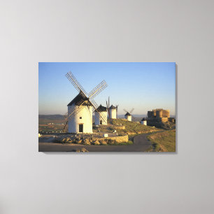 Impressão Em Tela UE, Espanha, La Mancha, Consuegra. Moinhos de vent