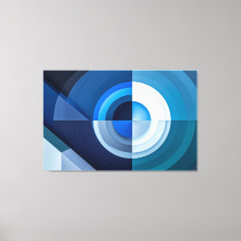 Impressão Em Tela uego de Formas - Arte Abstracto en Azul 