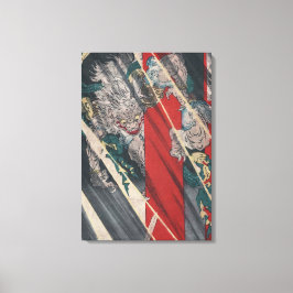 Impressão Em Tela Ukiyo-e Yokai Ibaraki Demon japonês por Yoshitoshi