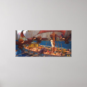 Impressão Em Tela Ulisses e as Sereias (1891)