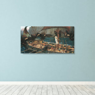 Impressão Em Tela Ulisses e as Sereias por John William Waterhouse
