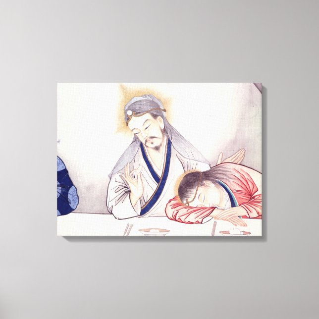 Impressão Em Tela Último jantar, Cristo e Rua John (Frente)