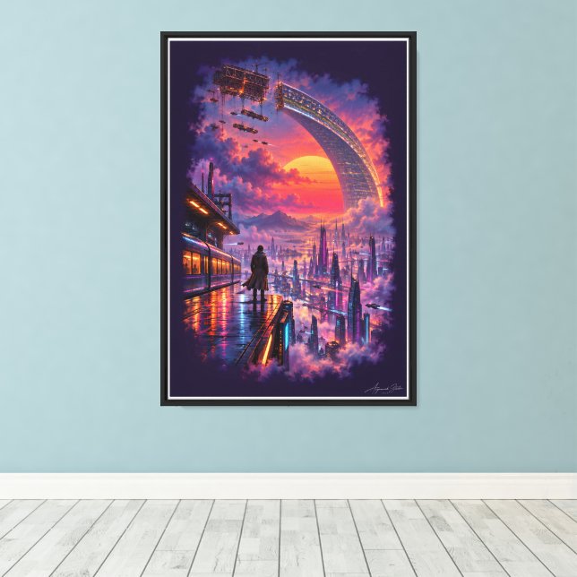 Impressão Em Tela Último Trem para Aurelion (Insitu(piso de madeira))