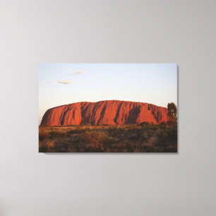 Impressão Em Tela Uluru em Sunset - Formação Majestosa de Rocha Verm