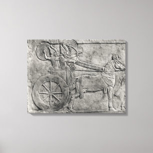 Impressão Em Tela Um alivio que descreve o exército Assyrian na