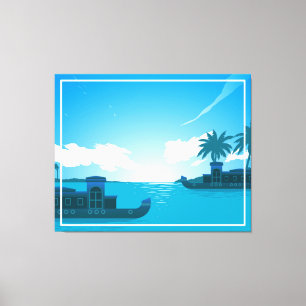 Impressão Em Tela Um barco no mar