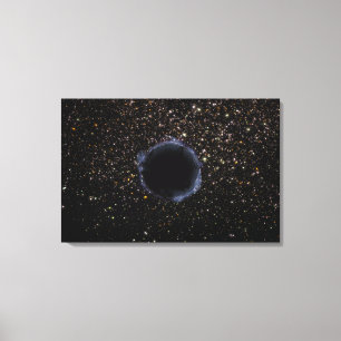 Impressão Em Tela Um buraco negro em um conjunto Globular