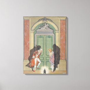 Impressão Em Tela Um Casal em Candlelight, ilustração de Les Li