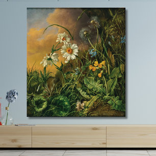 Impressão Em Tela Um chão de floresta com margaridas, primroses, ...