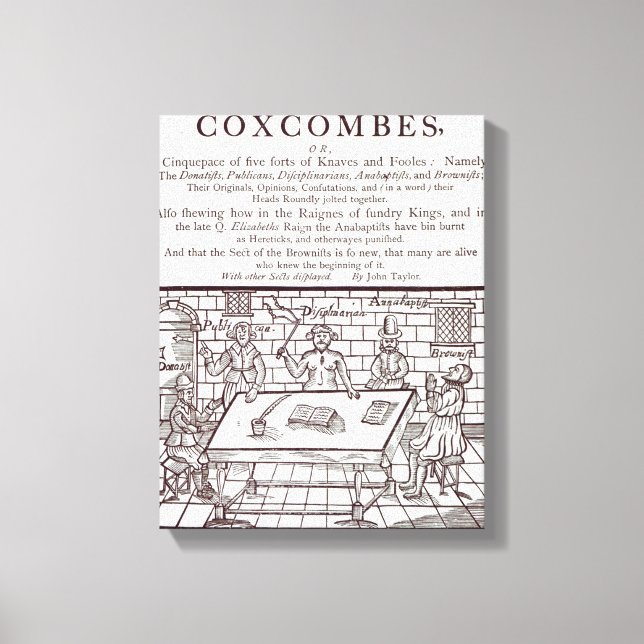 Impressão Em Tela Um Cluster de Coxcombes' de John Taylor (Frente)