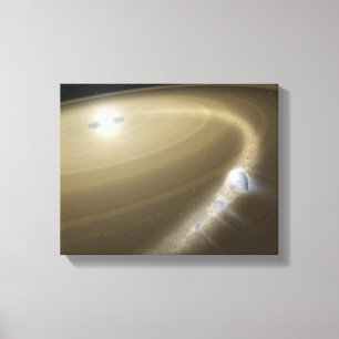 Impressão Em Tela Um cometa sendo rasgado para se desfazer em torno