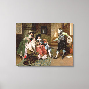 Impressão Em Tela Um conto de contrato, 1894 (óleo no painel)