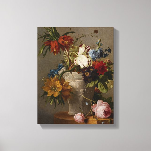 Impressão Em Tela Um Convênio com Flores, século XIX (Frente)