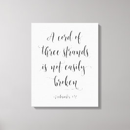 Impressão Em Tela Um Cordão De Três Pés, Eclesiastes 4:12