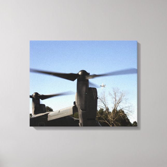 Impressão Em Tela Um CV-22 Osprey se prepara para decolar (Frente)