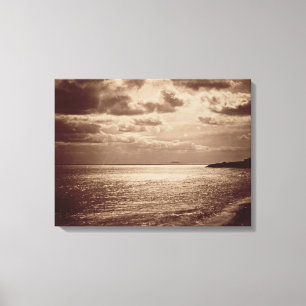 Impressão Em Tela Um efeito do Sun, Normandy c.1857 (foto do sepia