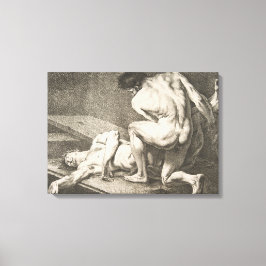 Impressão Em Tela Um homem levanta as pernas de outro homem