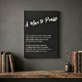 Impressão Em Tela "Um homem para louvar"
