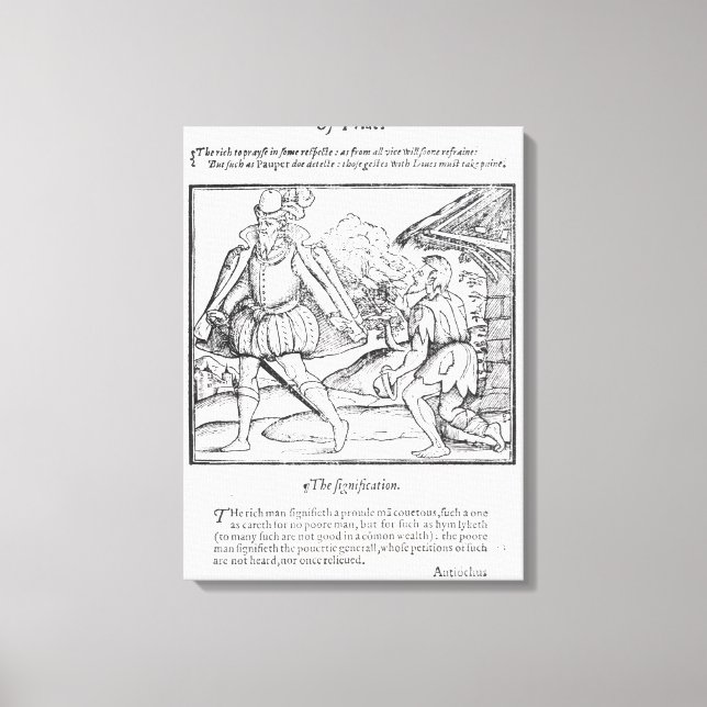 Impressão Em Tela Um Homem Rico Gira um Mendigo Arruinado (Frente)