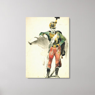 Impressão Em Tela Um Hussar do 9o regimento