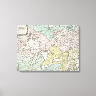 Impressão Em Tela Um mapa exato de Canadá, 1761