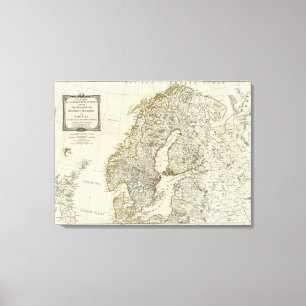 Impressão Em Tela Um mapa novo dos estados do norte